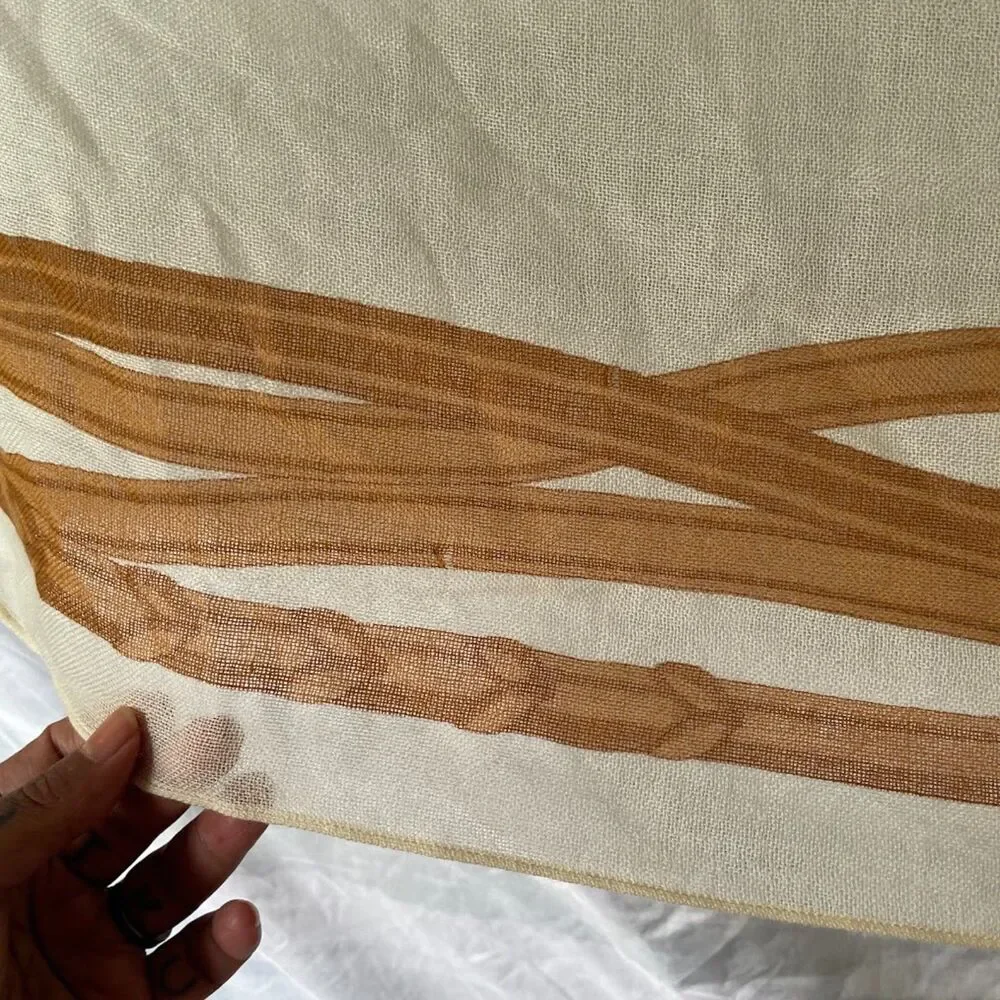 LAUREN RALPH LAUREN Signed Equestrian Tack Pure Wool SCARF WRAP 25